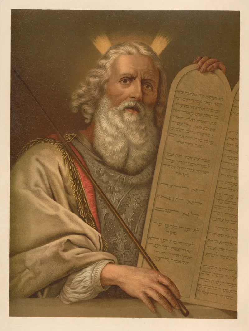 Moses With The Tablets Of The Commandments Wall Art by Jan Ladislaw Sýkora - High-Resolution Digital Print