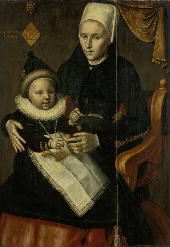 Mother And Child In Noord Holland Costume Wall Art by Jan Claesz. - High-Resolution Digital Print