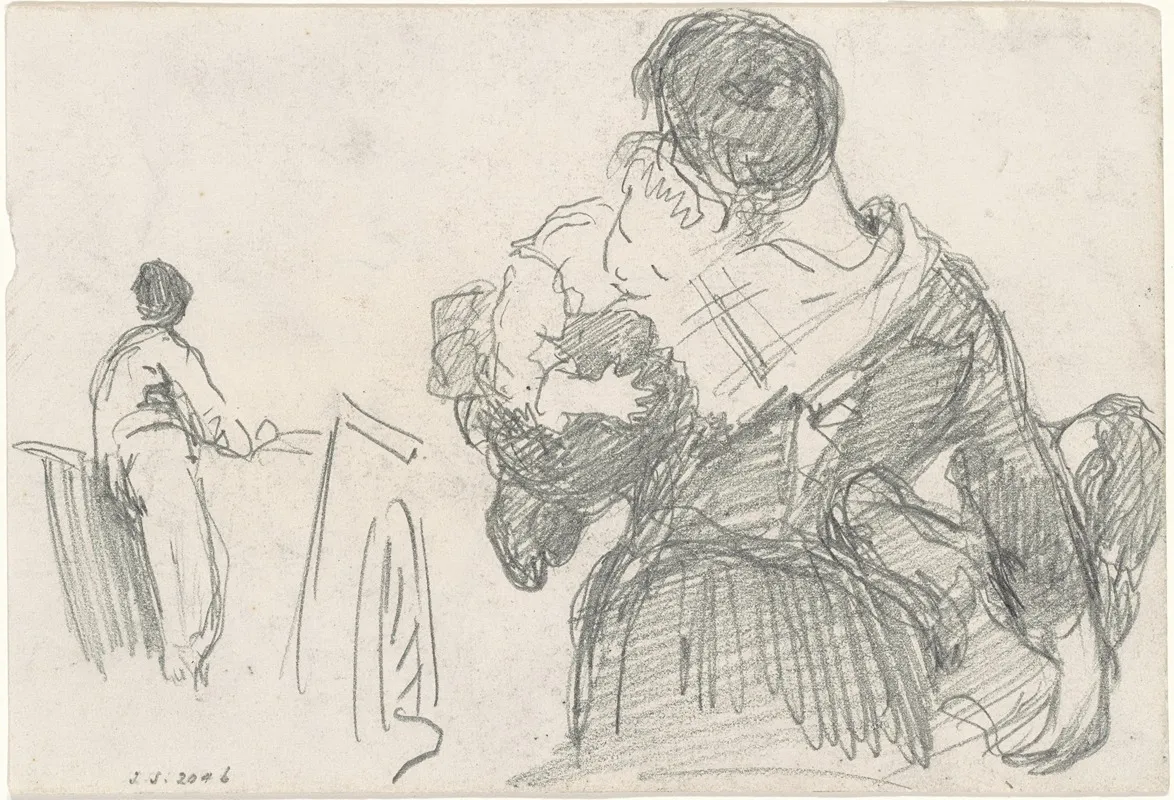 Mother And Child Recto 2 Wall Art by John Singer Sargent - High-Resolution Digital Print