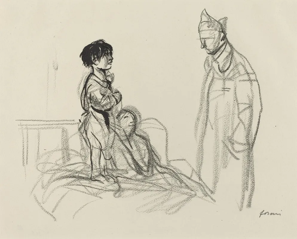 Mother And Child Visited By Soldier In Hospital