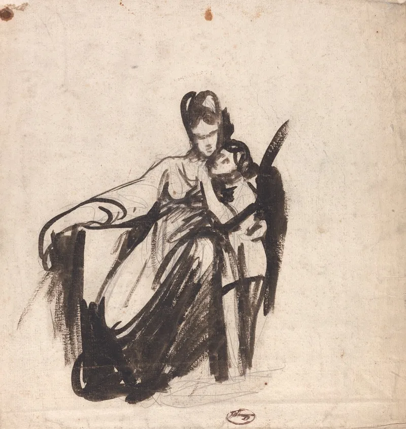 Mother And Son 3 Wall Art by George Romney - High-Resolution Digital Print