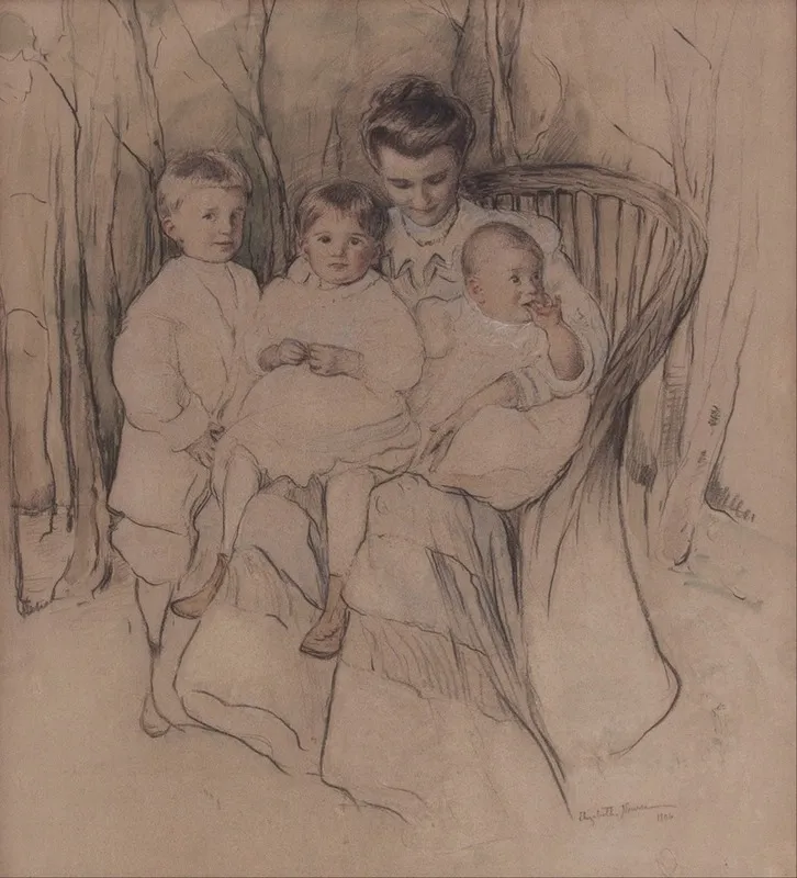 Mother And Three Children