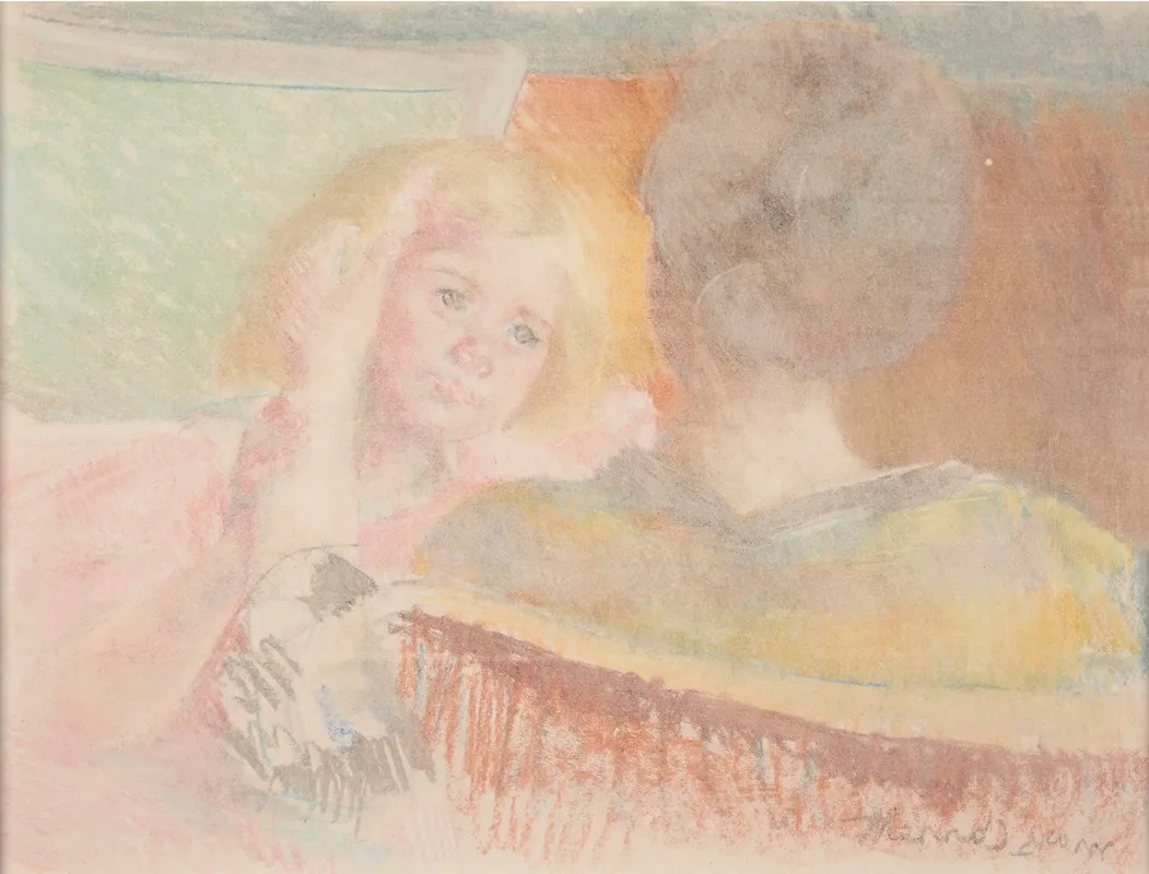 Mother Combing Saras Hair No 2
