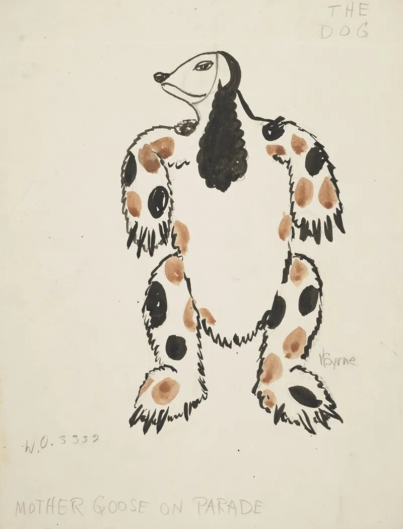 Mother Goose On Parade The Dog Wall Art by Robert Byrne - High-Resolution Digital Print