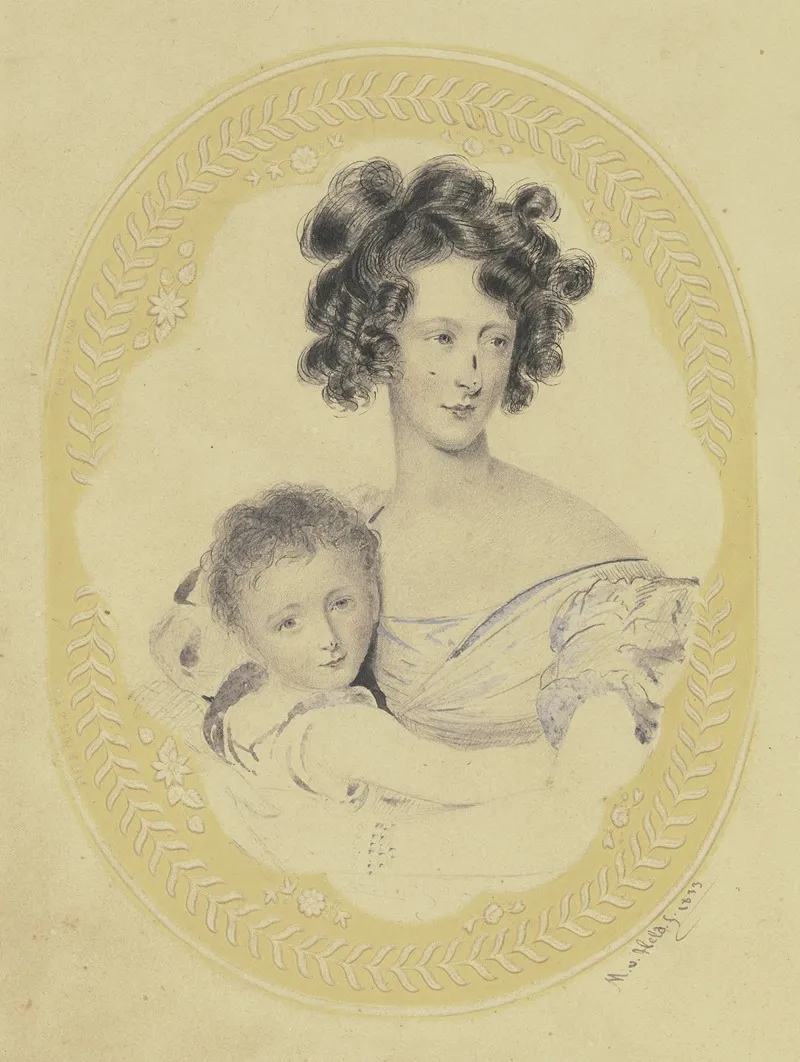 Mother With Her Boy Wall Art by Michael von Held - High-Resolution Digital Print
