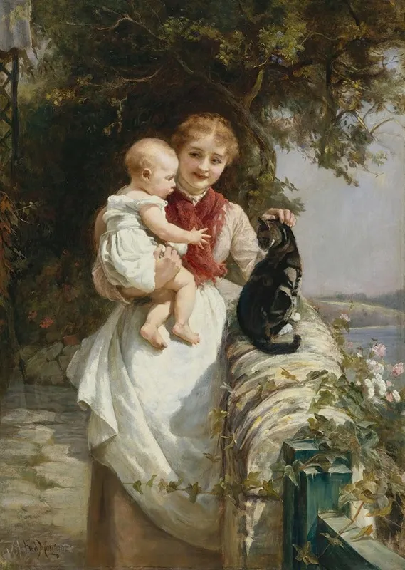 Motherly Love Wall Art by Frederick Morgan - High-Resolution Digital Print