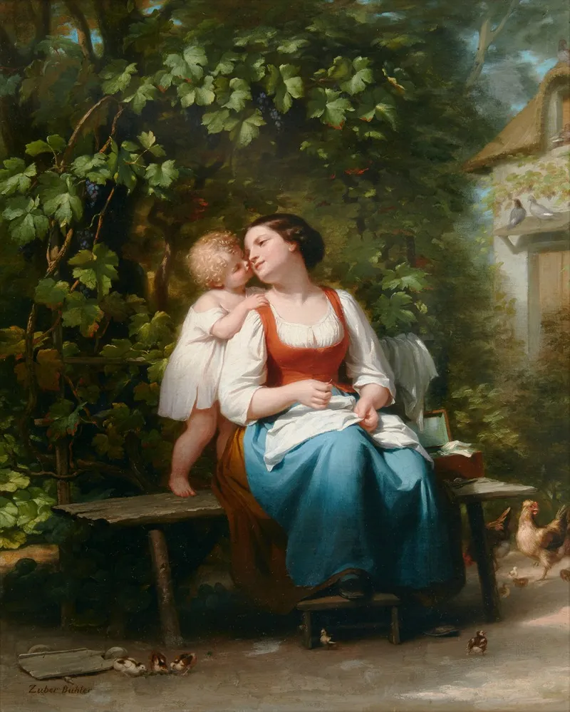 Mothers Darling Wall Art by Fritz Zuber-Bühler - High-Resolution Digital Print