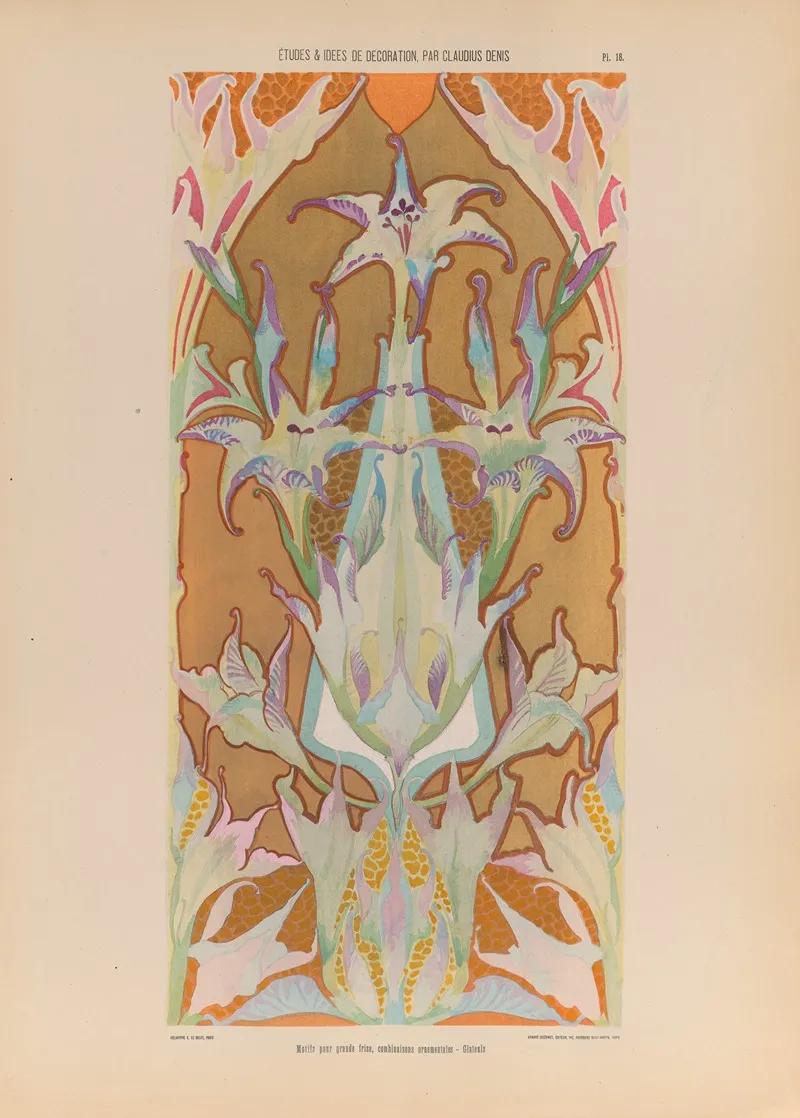 Motifs Pour Grande Frise Combinaisons Ornementales Glaieuls