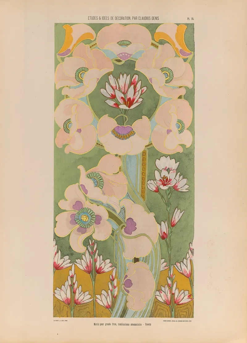 Motifs Pour Grande Frise Combinaisons Ornementales Pavots