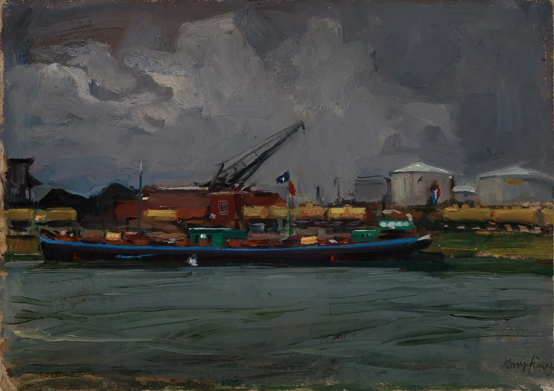 Motiv Aus Dem Karlsruher Rheinhafen Wall Art by Wilhelm Hempfing - High-Resolution Digital Print