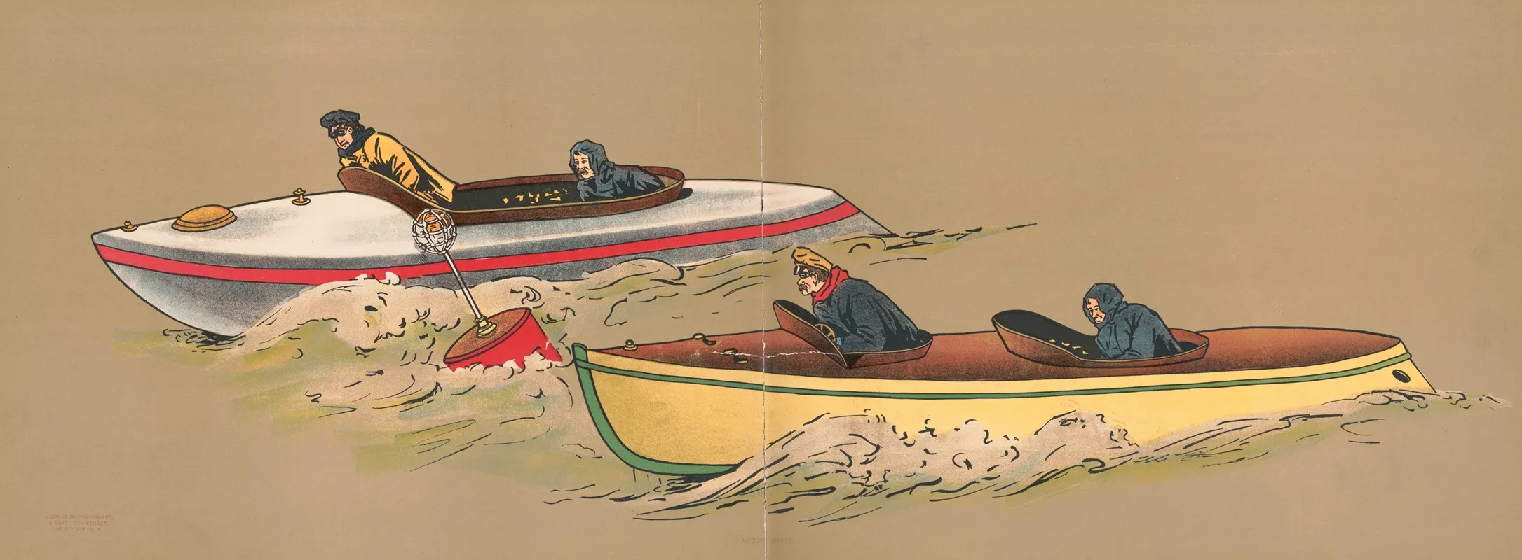 Motor Boats 2 Wall Art by George Markendorff - High-Resolution Digital Print