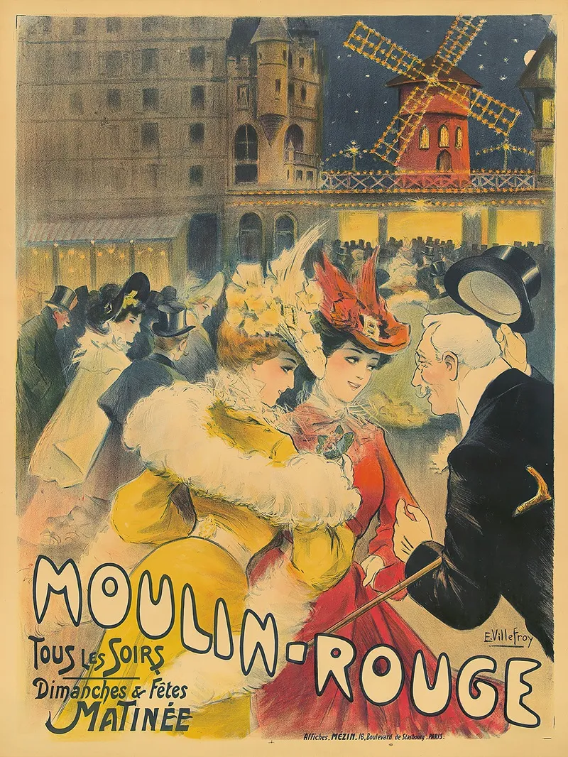 Moulin Rouge 2 Wall Art by E. Villefroy - High-Resolution Digital Print