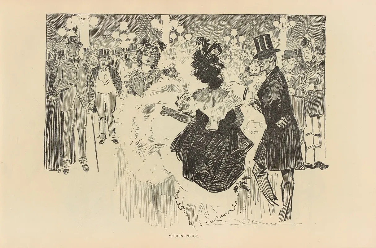 Moulin Rouge 4 Wall Art by Charles Dana Gibson - High-Resolution Digital Print