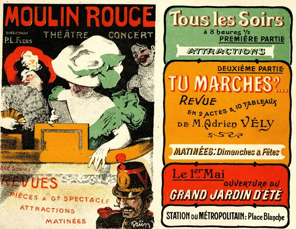 Moulin Rouge 7 Wall Art by Jules-Alexandre Grün - High-Resolution Digital Print