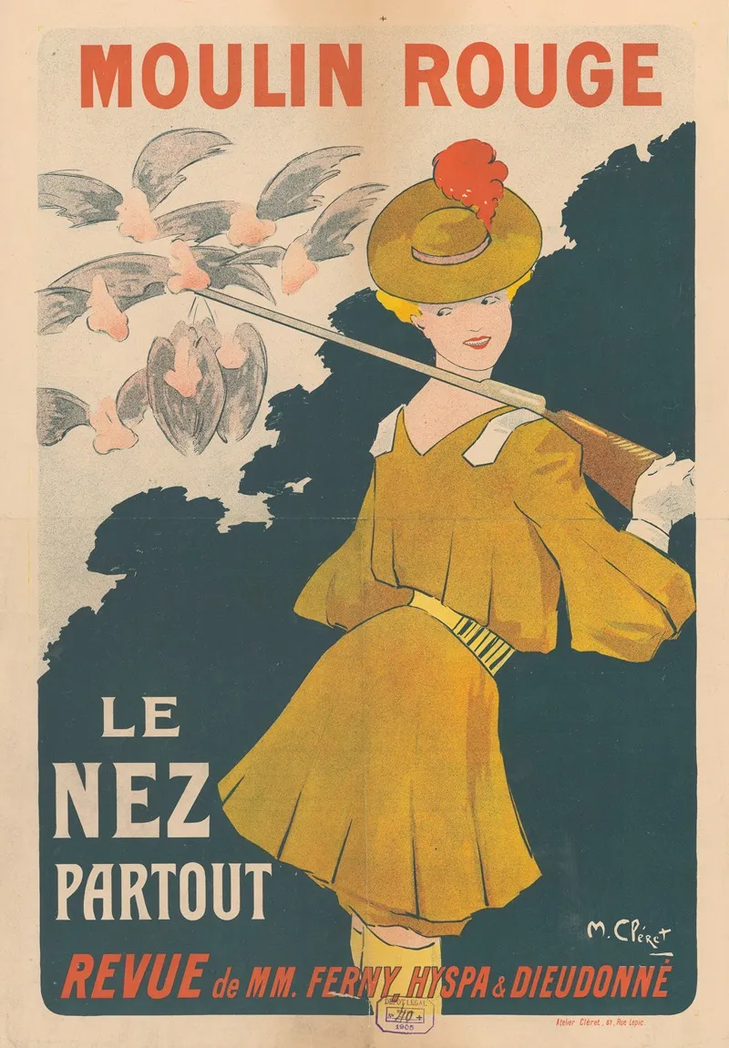 Moulin Rouge Le Nez Partout Wall Art by M. Cleret - High-Resolution Digital Print