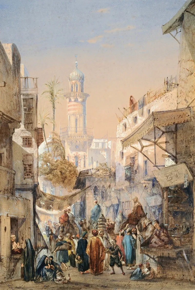 Moumayed Sultan Mosque Wall Art by Louis-Amable Crapelet - High-Resolution Digital Print