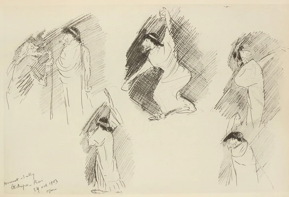 Mounet Sully Oedipe Roi 29 Octobre 1903 Opera Wall Art by Paul Goute - High-Resolution Digital Print