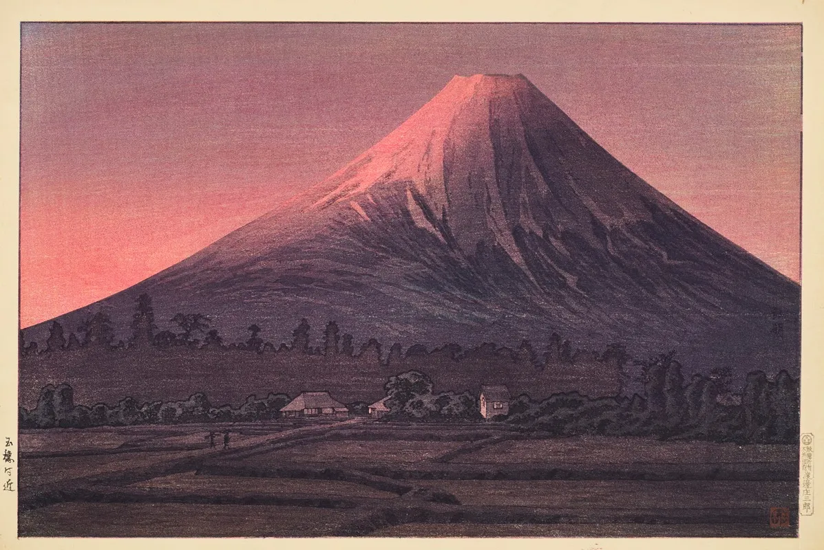 Mount Fuji Seen Near Tamaho Evening