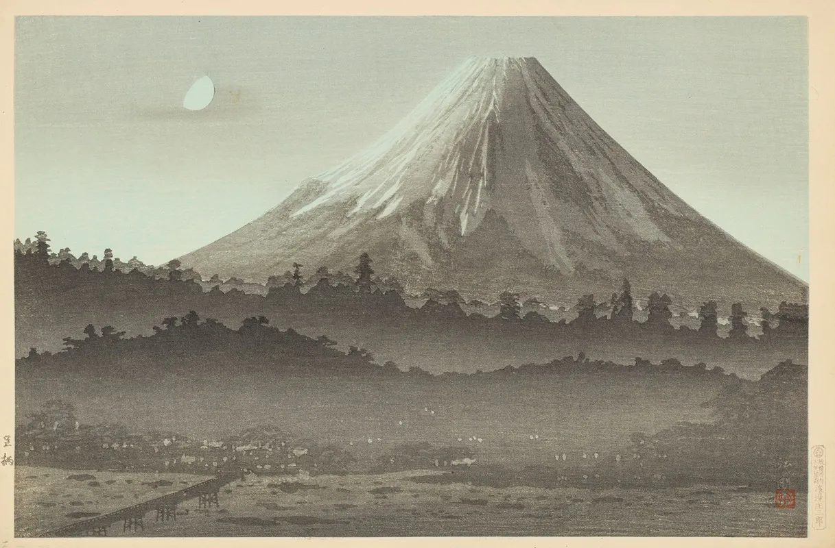 Mount Fuji Seen Near Tamaho Night