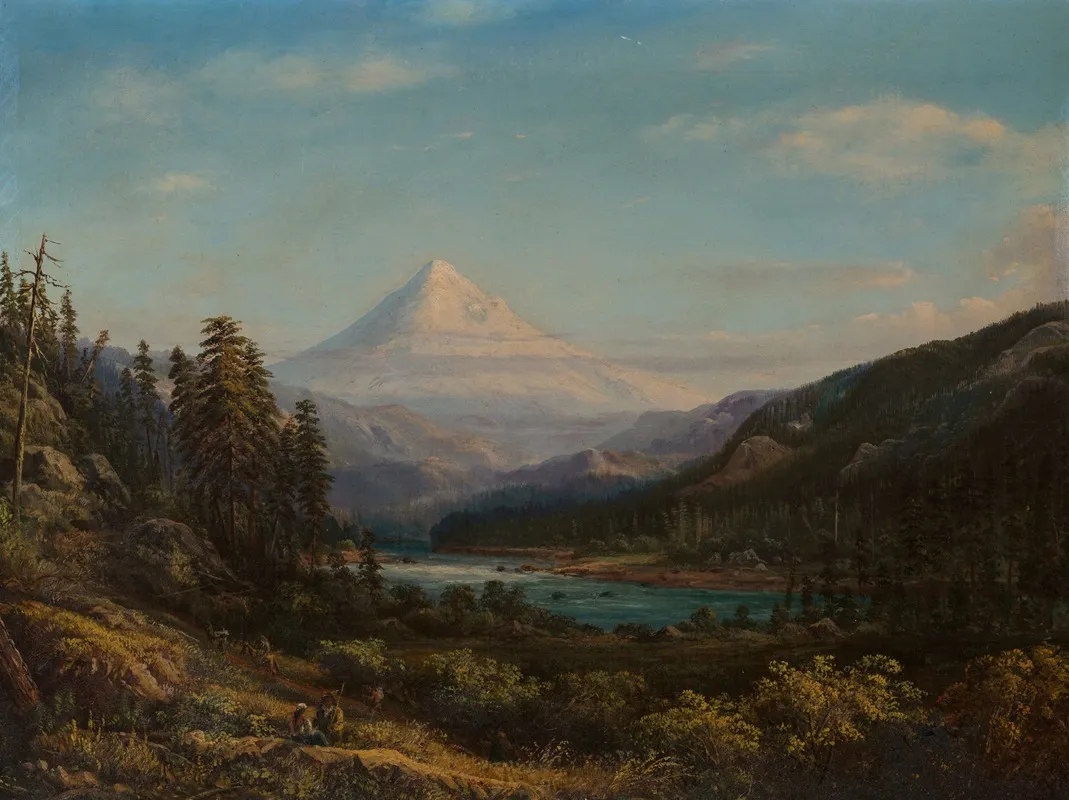 Mount Hood From The Banks Of Little Sandy River