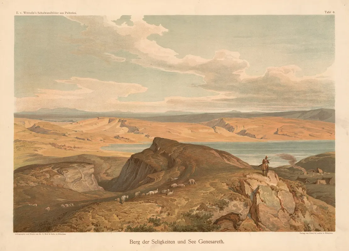 Mount Of Beatitudes And Sea Of Galilee