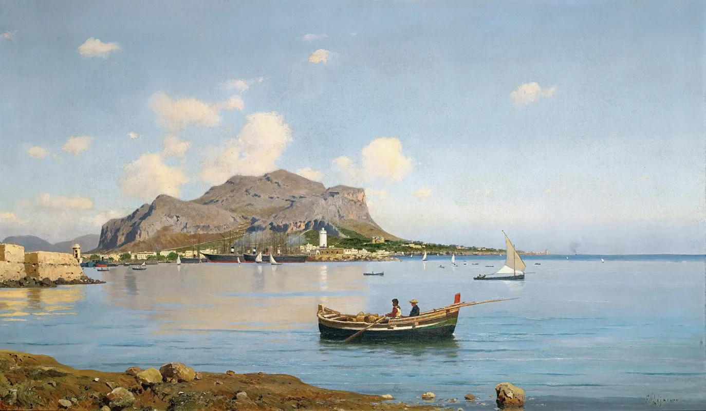 Mount Pellegrino Palermo Wall Art by Francesco Lojacono - High-Resolution Digital Print