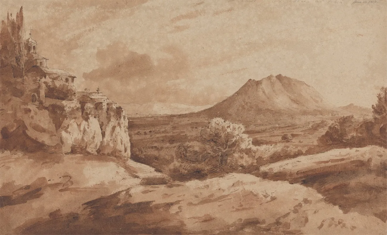 Mount Soratte From Civita Castellana Wall Art by William Haygarth - High-Resolution Digital Print