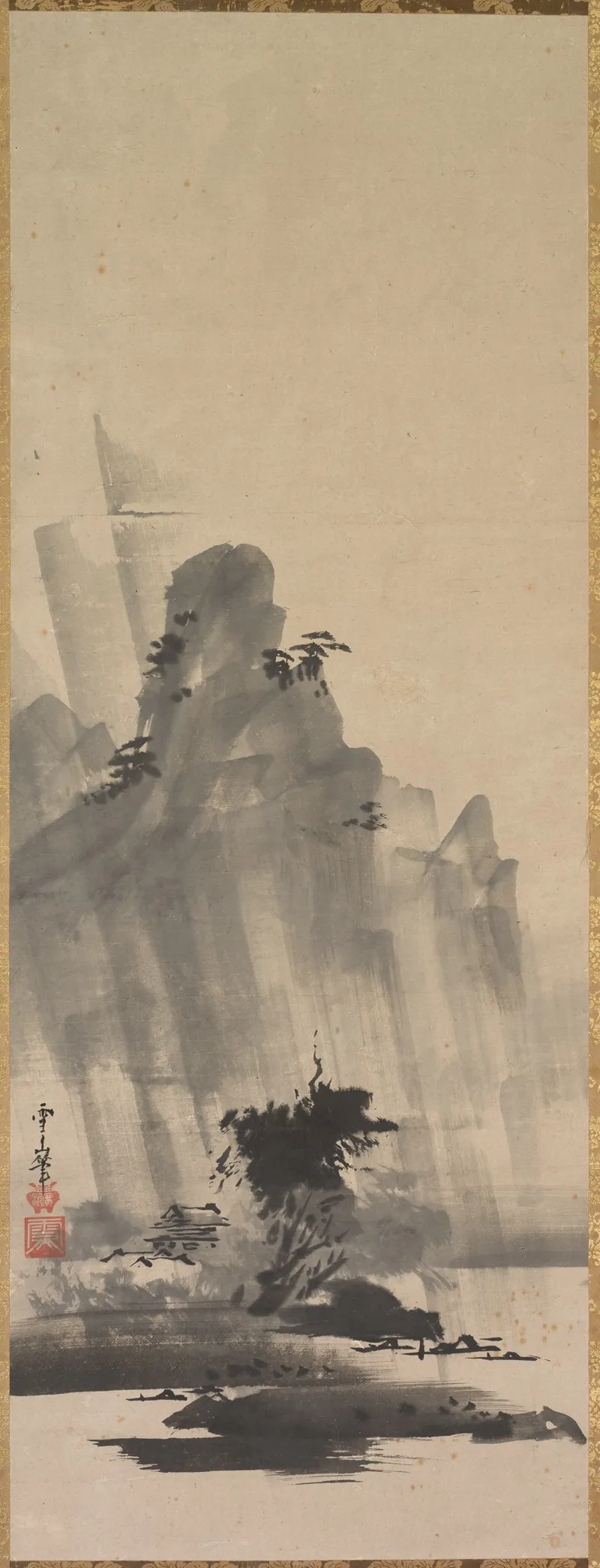 Mountain And River In Storm Wall Art by Hirowatari Setsuzan - High-Resolution Digital Print