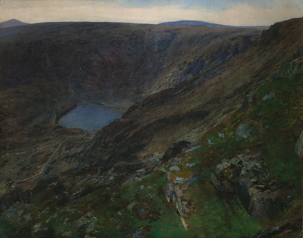 Mountain Lake In The Giant Mountains Wall Art by Otakar Lebeda - High-Resolution Digital Print