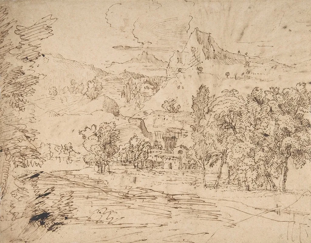 Mountain Landscape 26 Wall Art by Nicolas Poussin - High-Resolution Digital Print