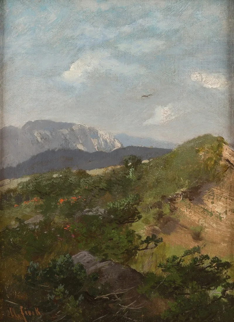 Mountain Landscape 36 Wall Art by August Fink - High-Resolution Digital Print
