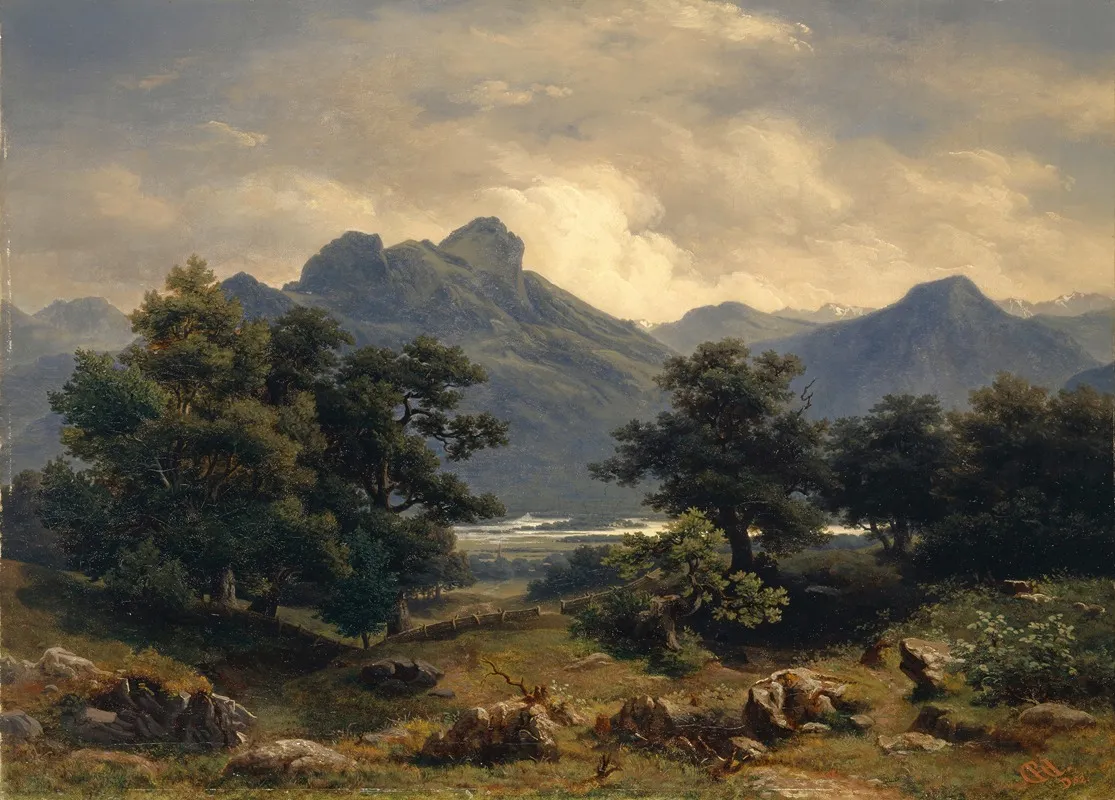 Mountain Landscape 9 Wall Art by Carl Rudolph Jonas - High-Resolution Digital Print