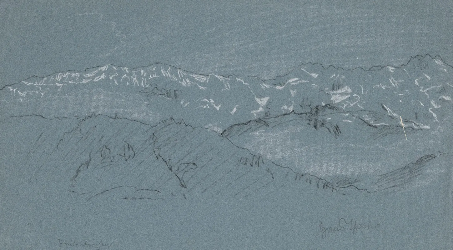 Mountain Landscape From The Surroundings Of The Town Of St Anton Near Partenkirchen In Upper Bavaria Wall Art by Hans Thoma - High-Resolution Digital Print