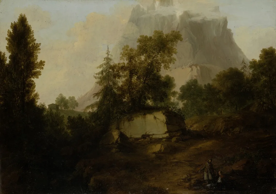 Mountain Landscape In Switzerland Wall Art by Philipp Hieronymus Brinckmann - High-Resolution Digital Print