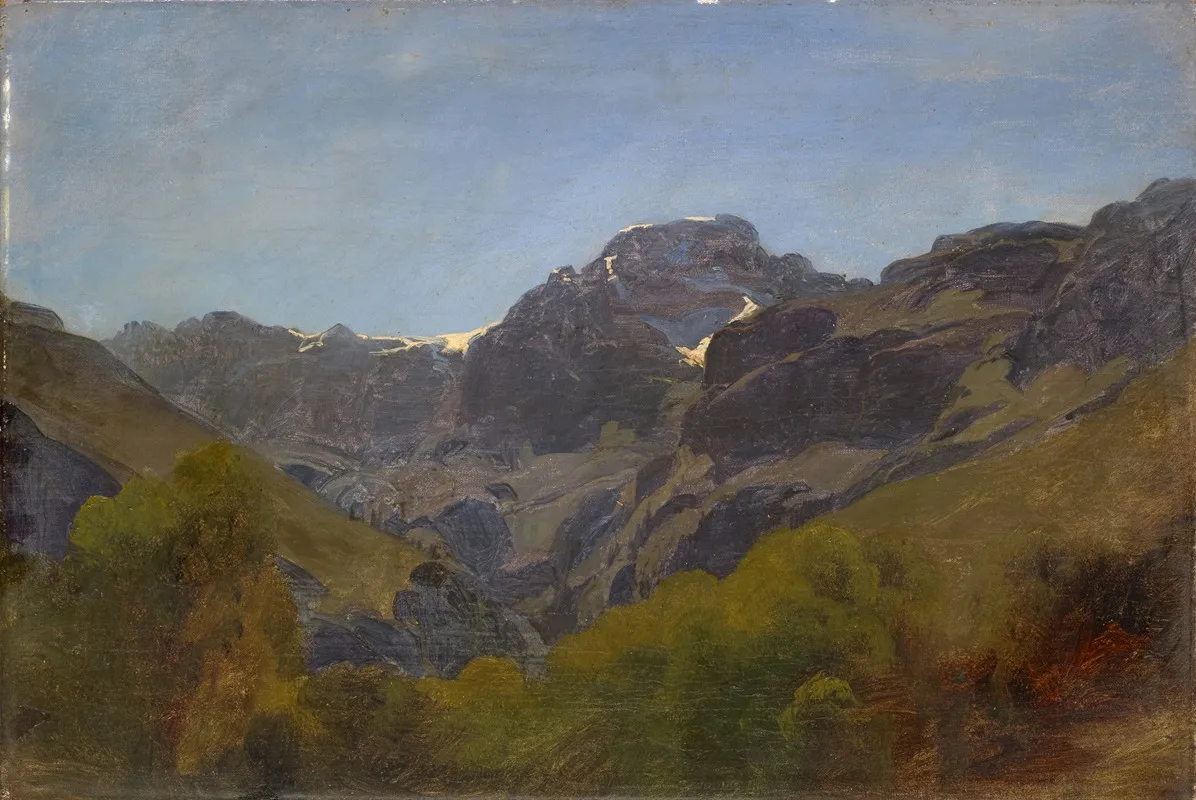 Mountain Landscape Of Glarus With Ruchigrat And Bos Fulen