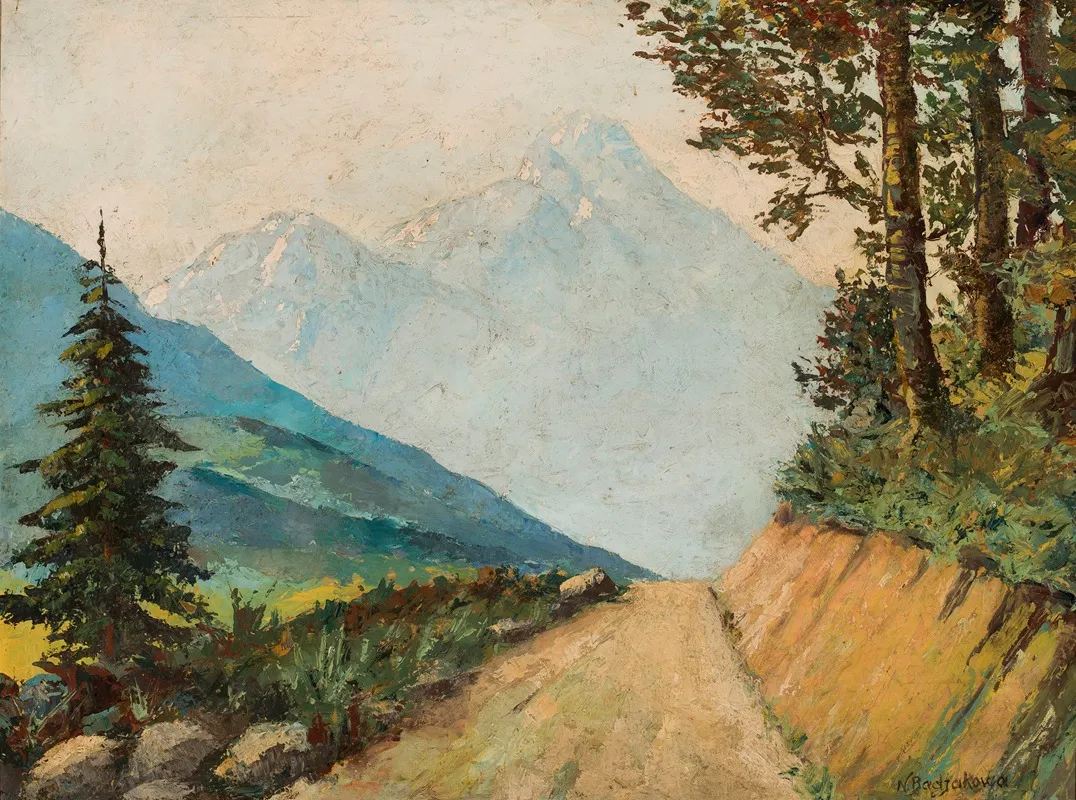 Mountain Landscape With A Road Wall Art by Nevena Badjakowa - High-Resolution Digital Print