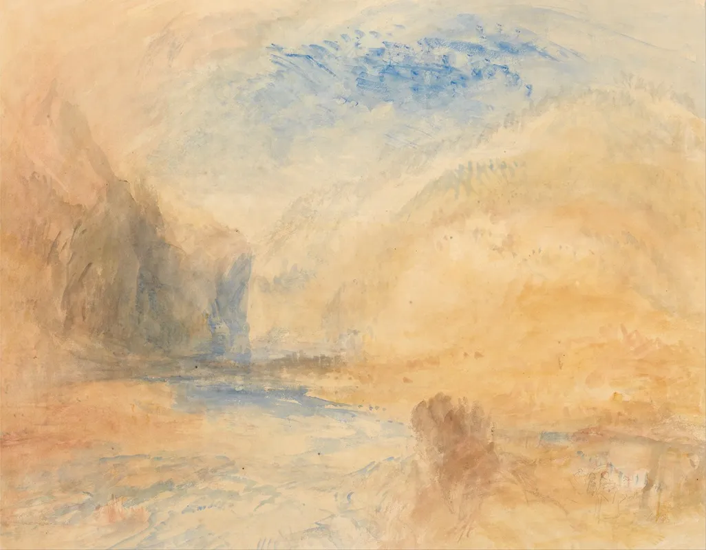 Mountain Landscape With Lake Wall Art by Joseph Mallord William Turner - High-Resolution Digital Print