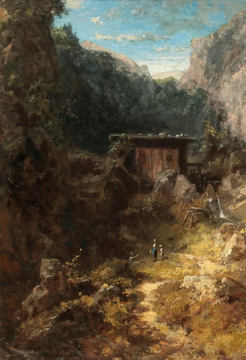 Mountain Mill 2 Wall Art by Carl Spitzweg - High-Resolution Digital Print
