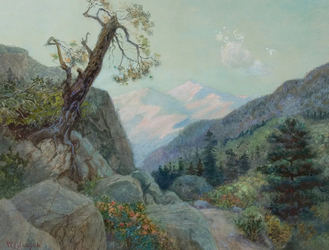 Mountain Trail Wall Art by William Lees Judson - High-Resolution Digital Print