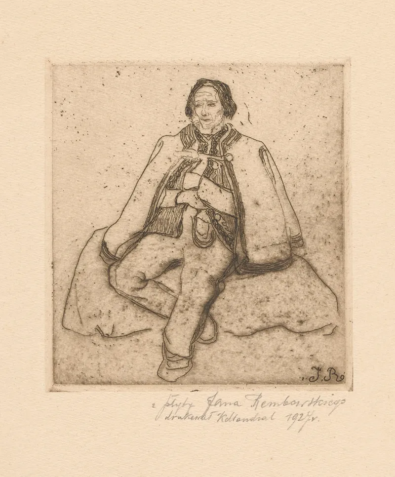 Mountaineer Sitting On A Rock