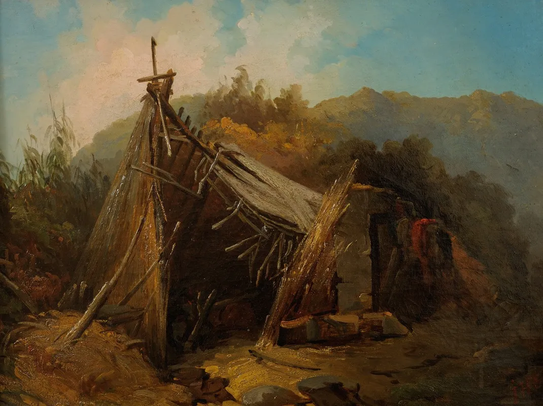 Mountainous Landscape With A Tent