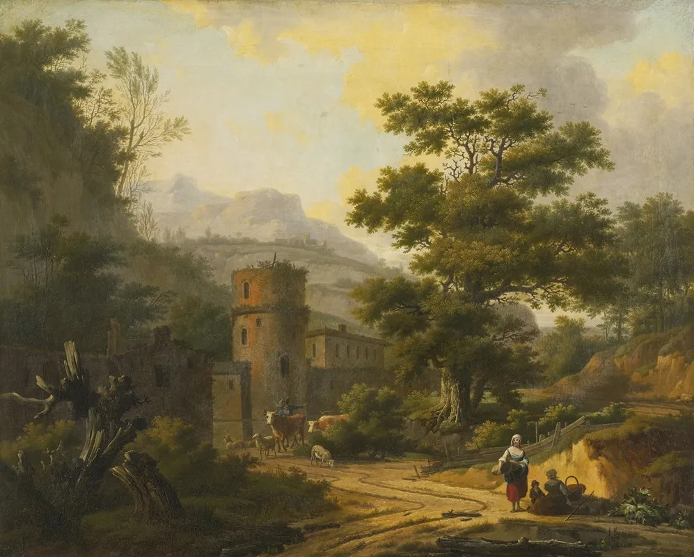 Mountainous Landscape With A Village