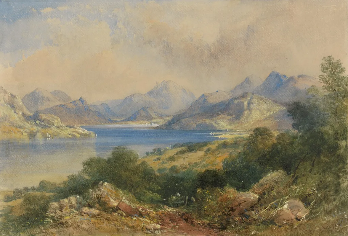 Mountainous Scene With A Lake Wall Art by Thomas Colman Dibdin - High-Resolution Digital Print