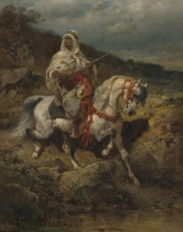Mounted Arab Wall Art by Adolf Schreyer - High-Resolution Digital Print