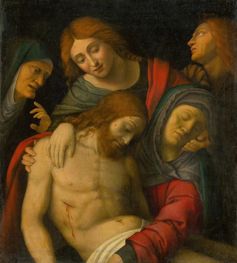 Mourning Of Christ Wall Art by After Giovanni Francesco Caroto - High-Resolution Digital Print