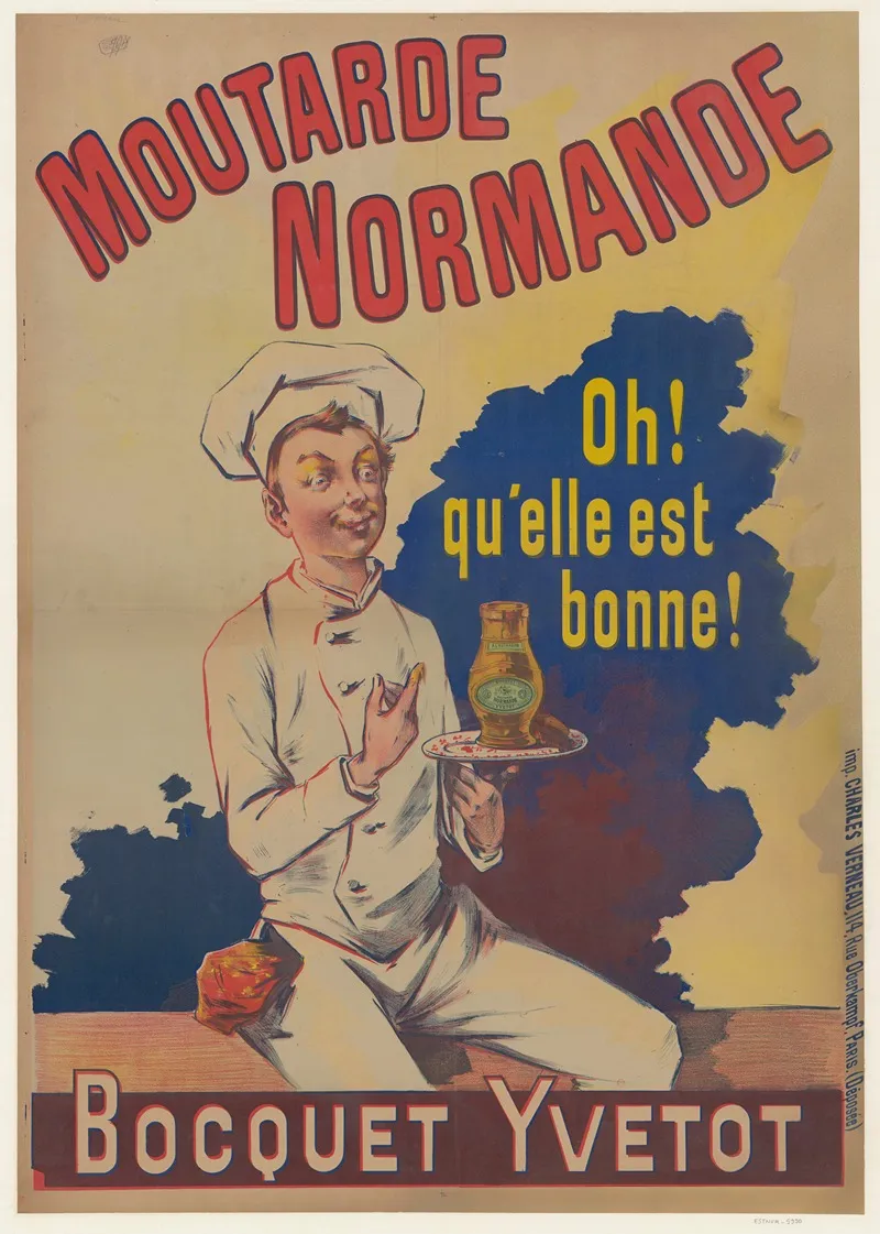 Moutarde Normande Bocquet Yvetot Wall Art by Imp. Charles Verneau - High-Resolution Digital Print