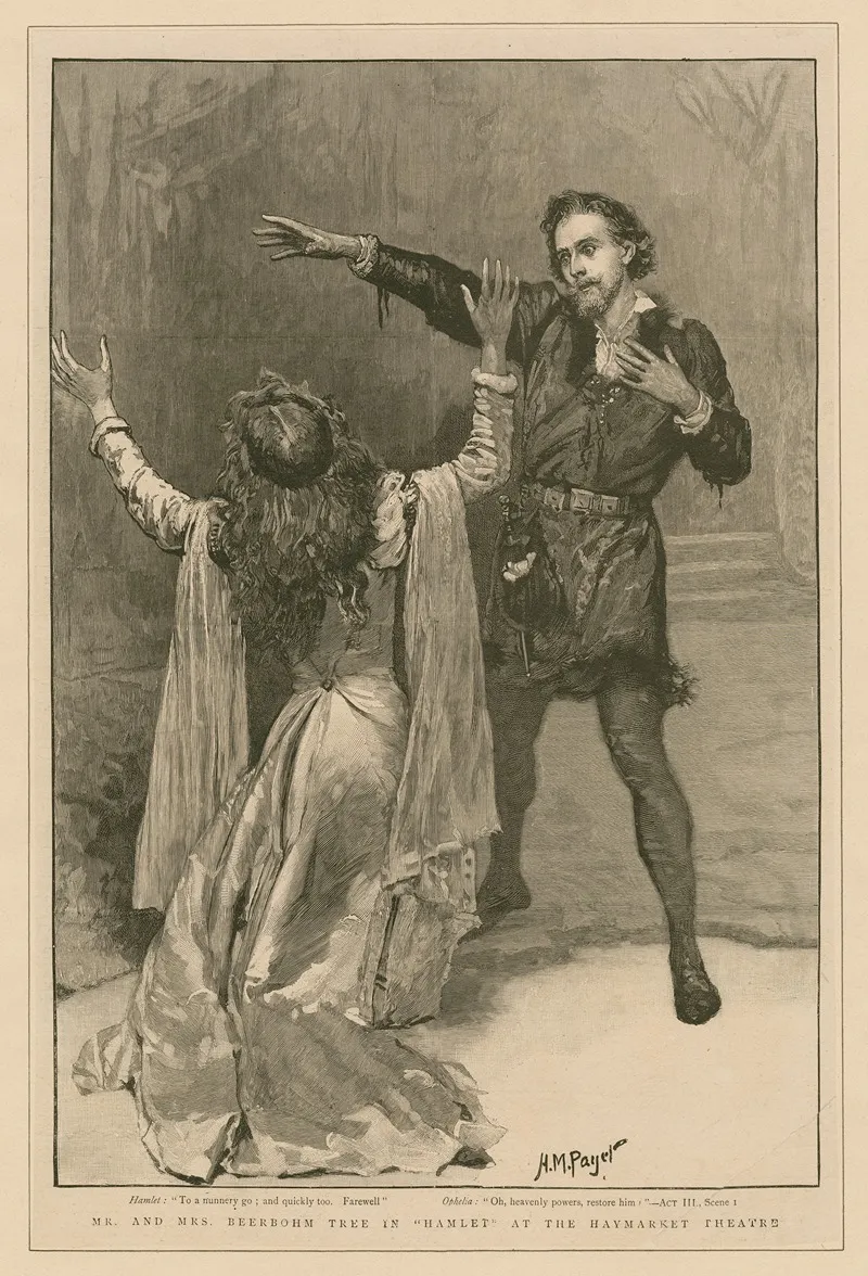 Mr And Mrs Beerbohm Tree In Hamlet At The Haymarket Theatre Wall Art by Henry Marriott Paget - High-Resolution Digital Print