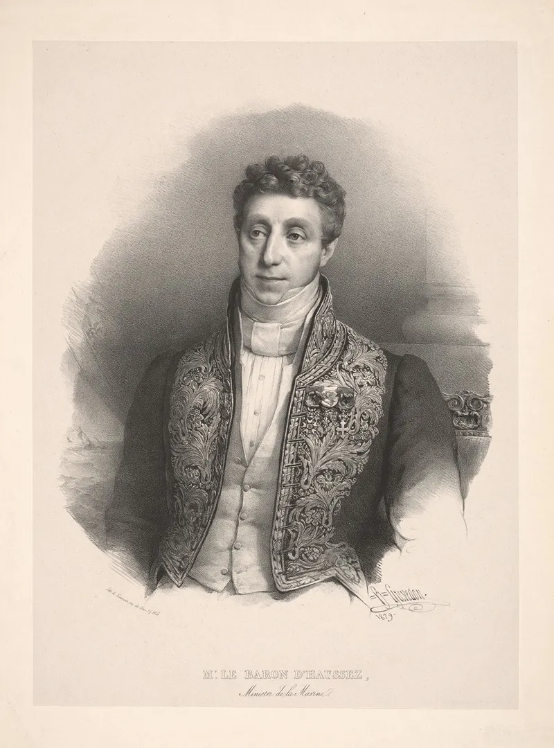 Mr Baron Dhaussez Minister Of The Navy Wall Art by Henri Grévedon - High-Resolution Digital Print