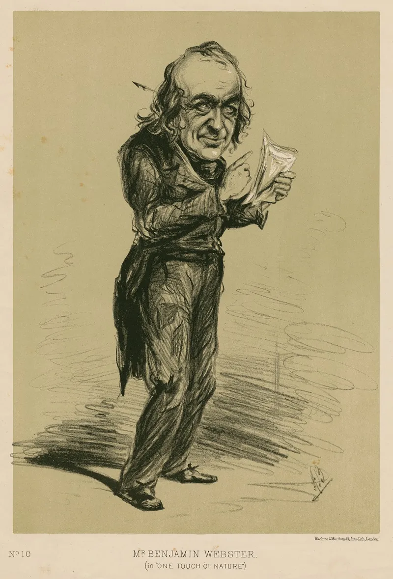 Mr Benjamin Webster As Penn Holder In His Play One Touch Of Nature Wall Art by Alfred Bryan - High-Resolution Digital Print