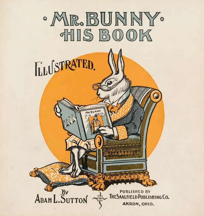 Mr Bunny His Book By Adam L Sutton Wall Art by W. H. Fry - High-Resolution Digital Print
